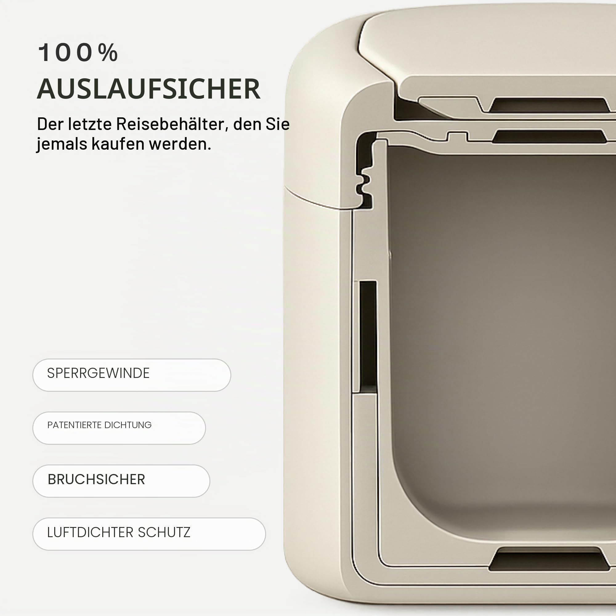 Cadence Reisebehälter – Core Hautpflege-Set – magnetische Behälter mit Deckel, 2 kleine (15,9 g) und 3 mittelgroße (37,4 g) – Reiniger, Feuchtigkeitscreme, Serum, Make-up-Entferner und