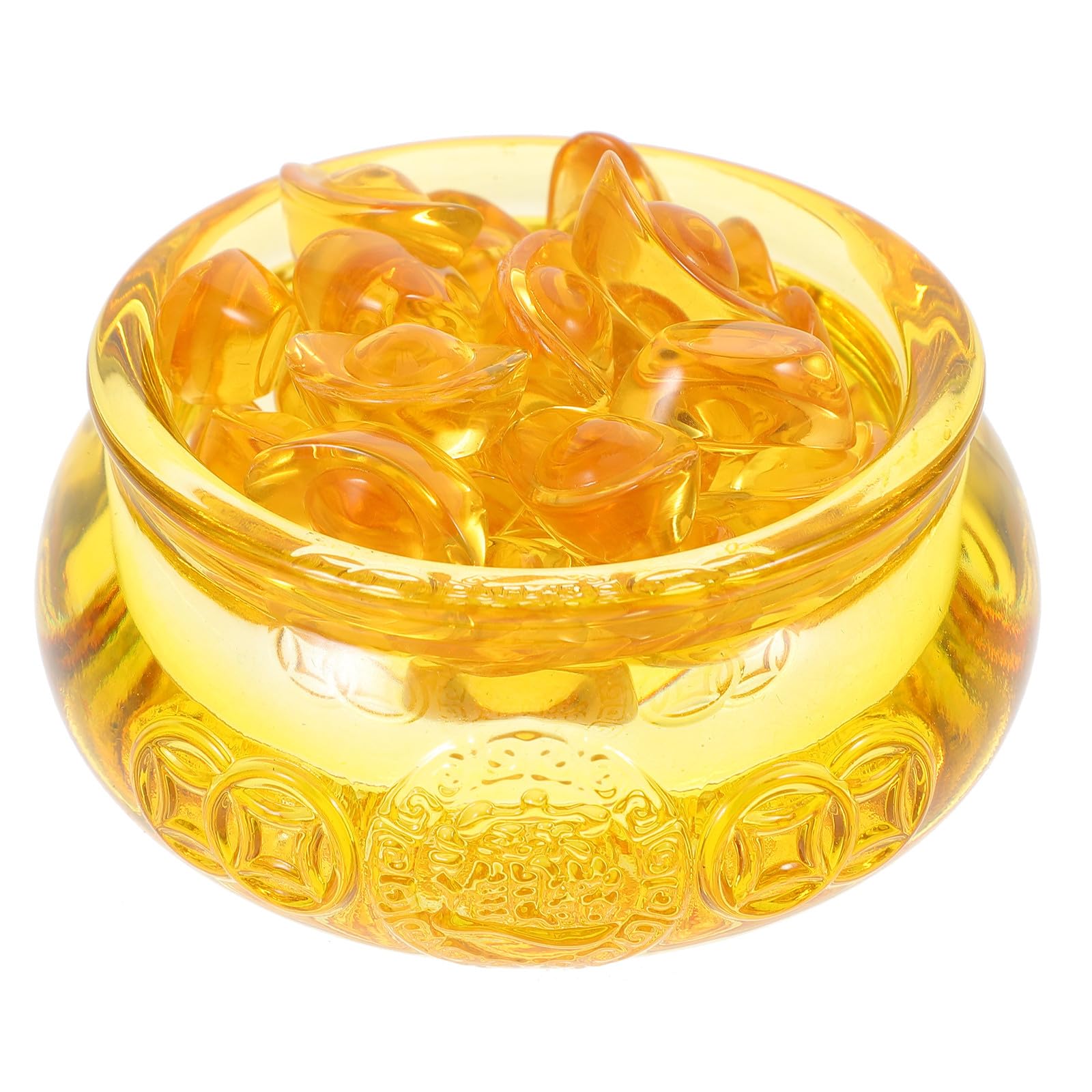 Cornucopia de cristal citrino OFFIGAM para atraer prosperidad y decorar el escritorio