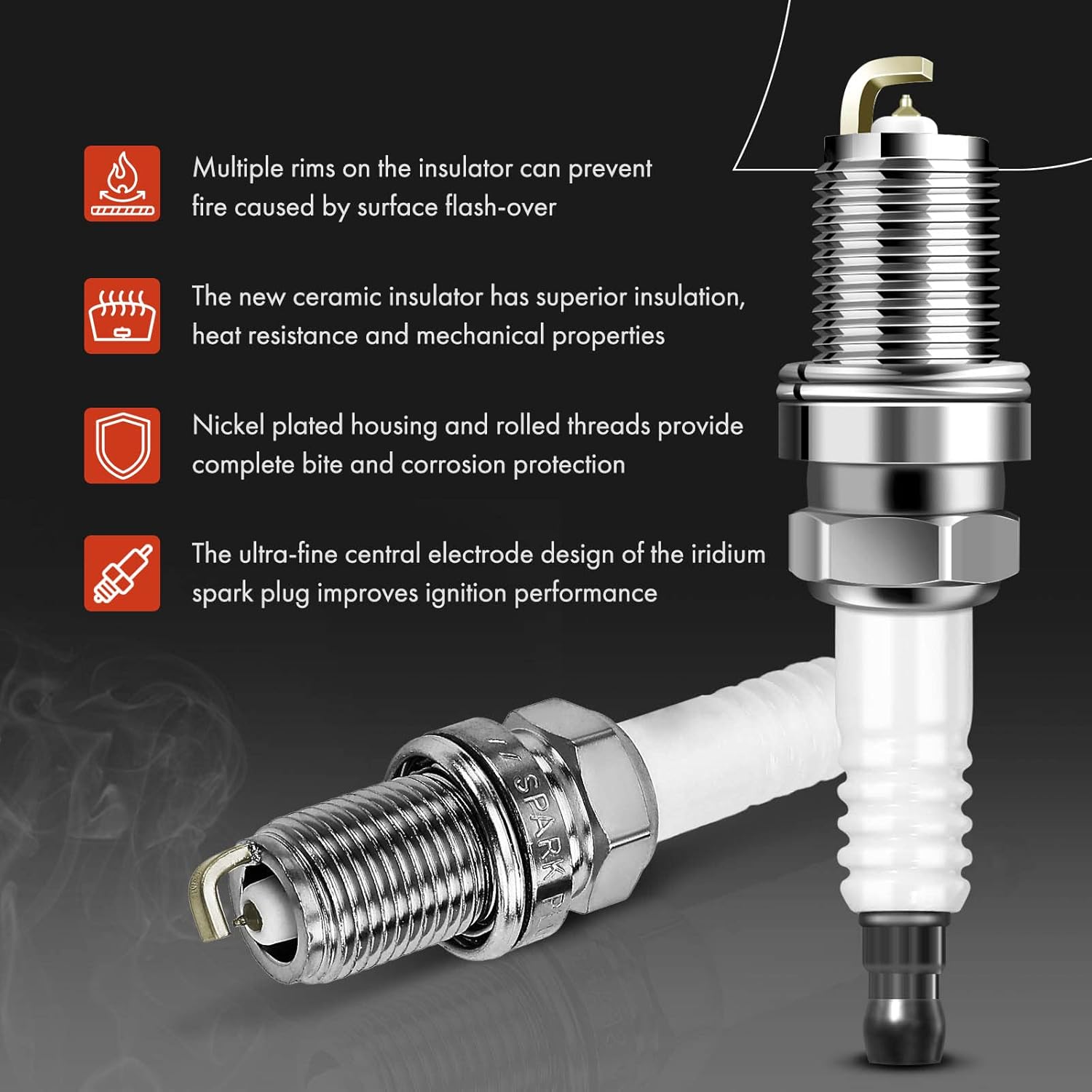 A-Premium Set of 6 (Blue) Ignition Coil Pack and Iridium Spark Plugs Compatible with Honda Accord 2002, Odyssey 1999-2004 & Acura CL 2001-2003, TL 1999-2008