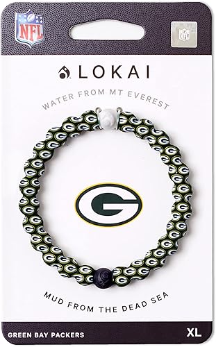 Miniatura 357 de Lokai NFL Football Collection - Pulseras de cuentas para hombres y mujeres, joyería de silicona, pulsera de moda para un ajuste cómodo