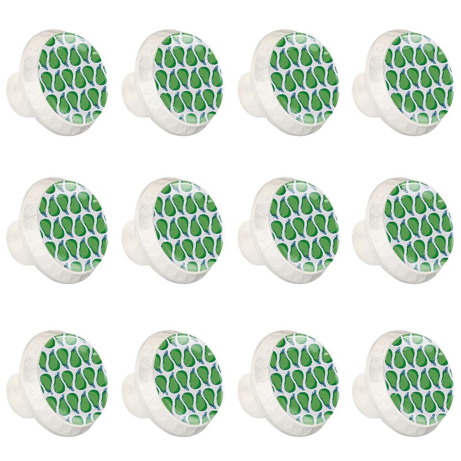 Boutons de placard poire verte pour une cuisine nature