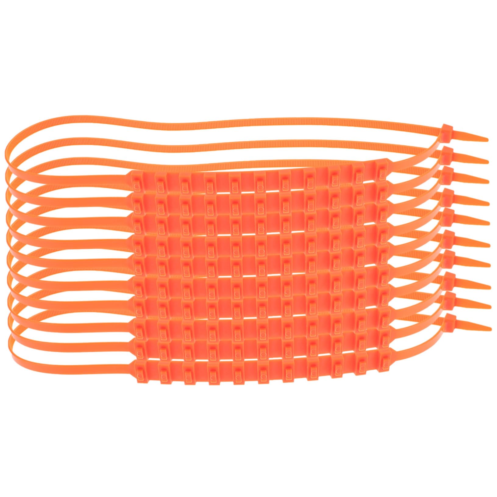 Healifty 10pcs Nylon Cable Tie Snowmobiles Vehicles Chain Car Automobile Truck Automotive Skid Driving Pusher Grip Cable Ties Snow Tires Orange