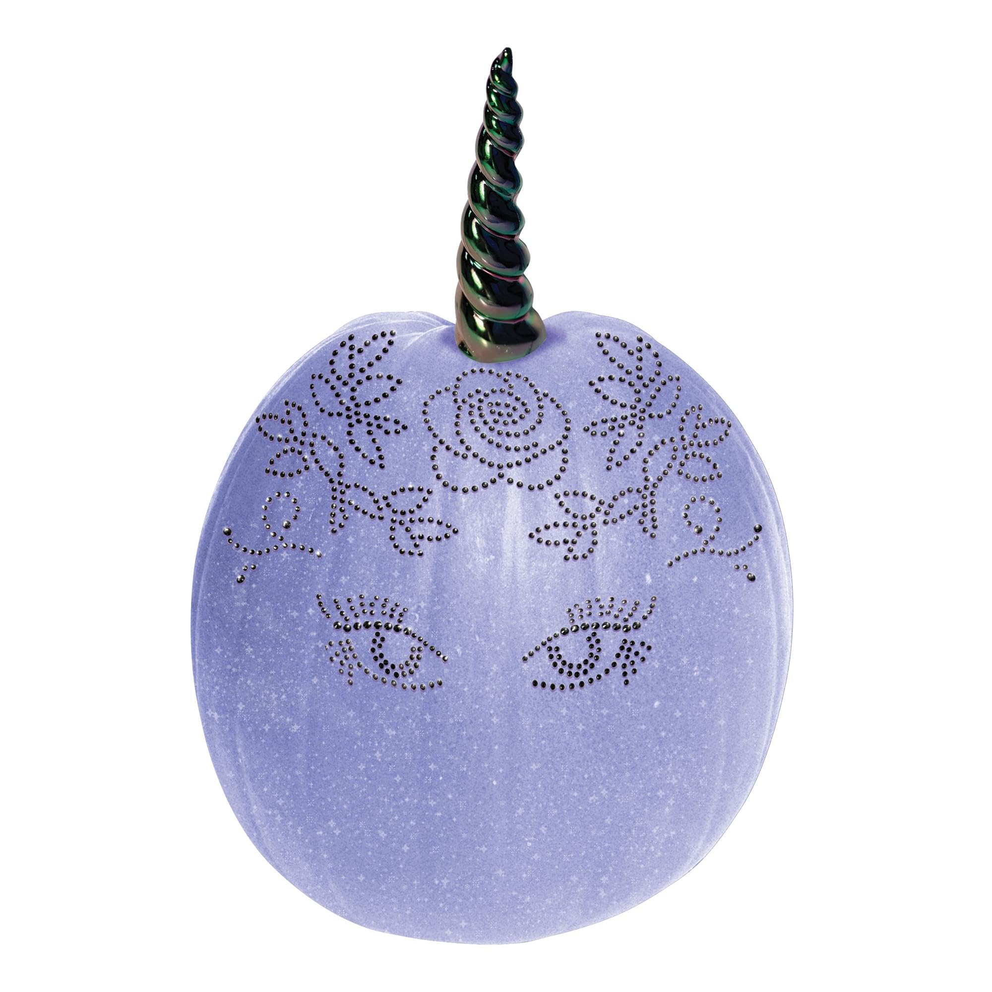 Kit licorne citrouille 3D paillettes Fun World avec corne noire pour déco