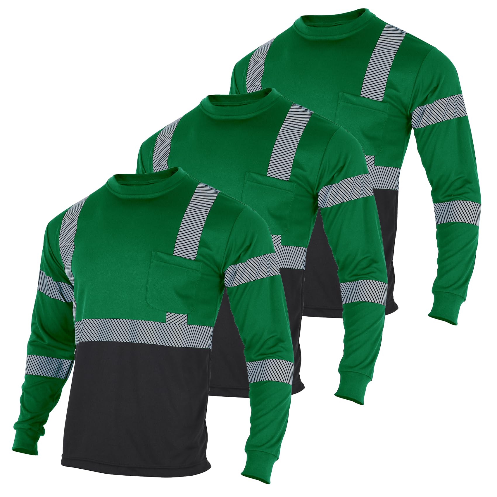Photo 1 of VENDACE Safety T-Shirt Long Sleeve Reflective Green XL