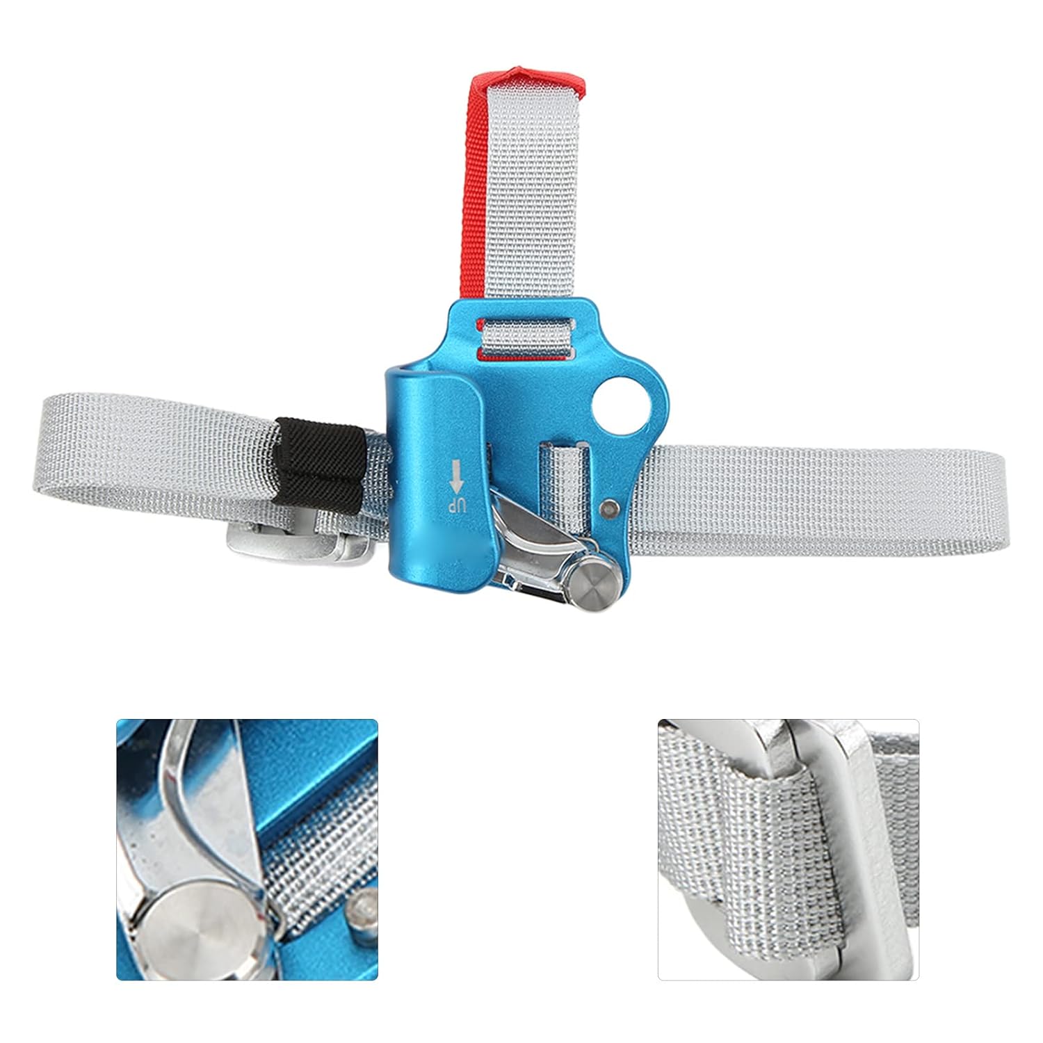 Foot Ascender Riser Rock Climbing Mountaineering Equipment Climbing Device Foot Ascender Aluminium Alloy High Hardness Light Weight Portable Nonslip Design(Right Foot)