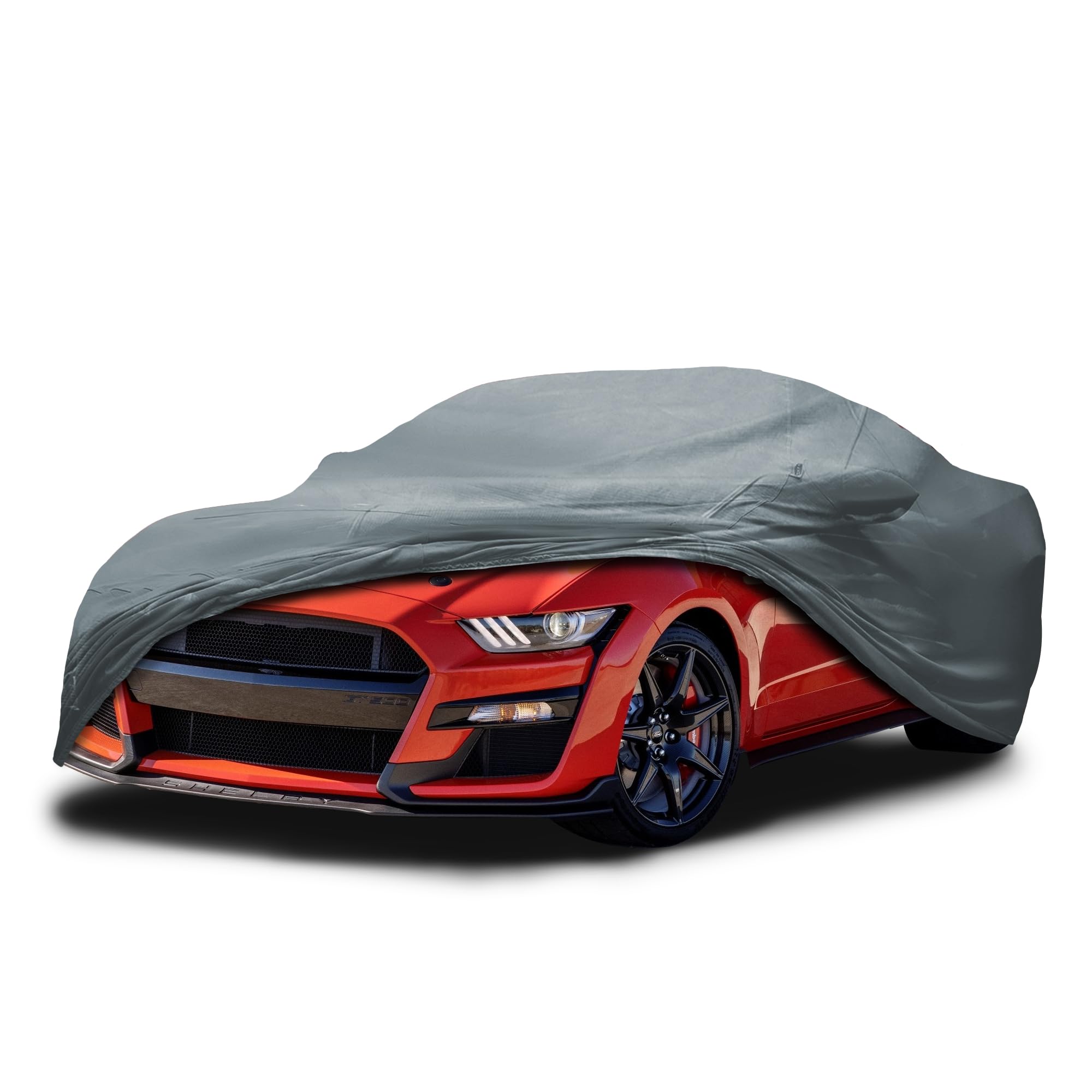 5 Layer Custom Fit Car Cover for 2024-2026 Ford Mustang Durable Dustproof Windproof with Mirror Pockets Pollution, Dust, Sun, Snow, Rain, Winter All