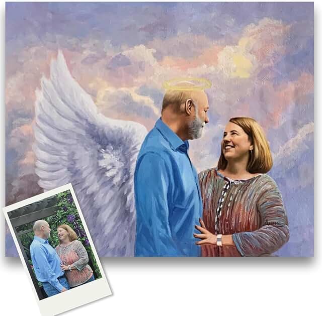 Paint Your Life Custom Hand-Painted Oil Portrait from Photo to Painting