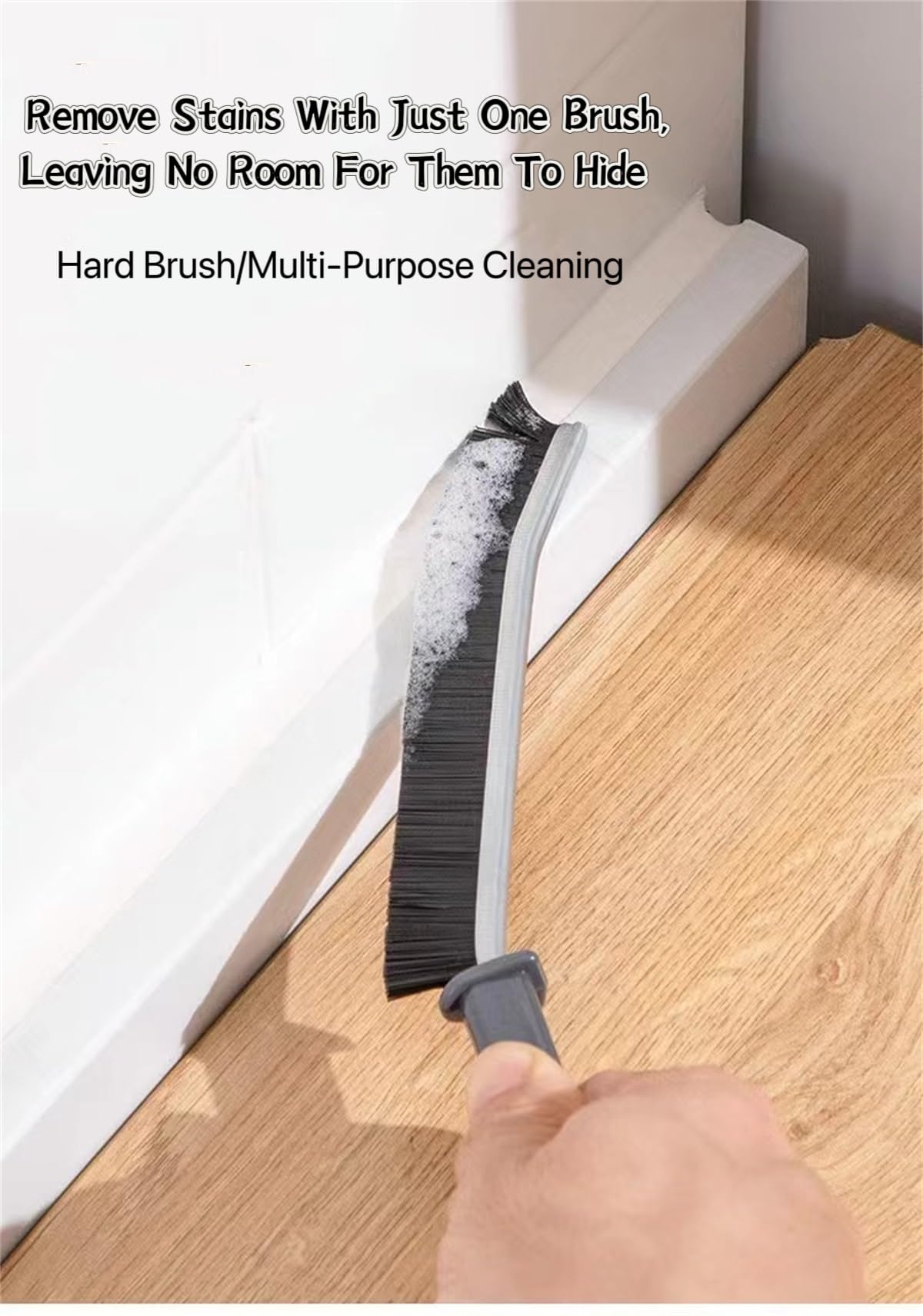Saizone 2-Pack Hard Bristle Crevice Cleaning Brushes - Triangular Shape For Grout, Tiles, & Tight Spaces - View #3