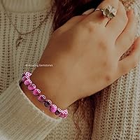 Vista 295 de Amazing Gemstone Crystal Bracelet for Women Men's Gifts - Protection Healing Crystal Bracelet - 8mm Gemstone Beaded Adjustable Bracelet Pulseras