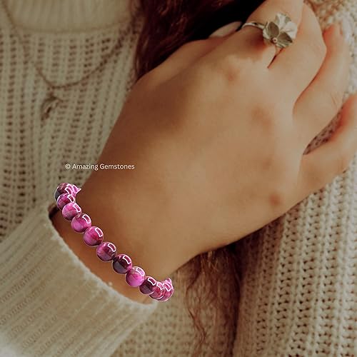 Miniatura 295 de Amazing Gemstone Crystal Bracelet for Women Men's Gifts - Protection Healing Crystal Bracelet - 8mm Gemstone Beaded Adjustable Bracelet Pulseras