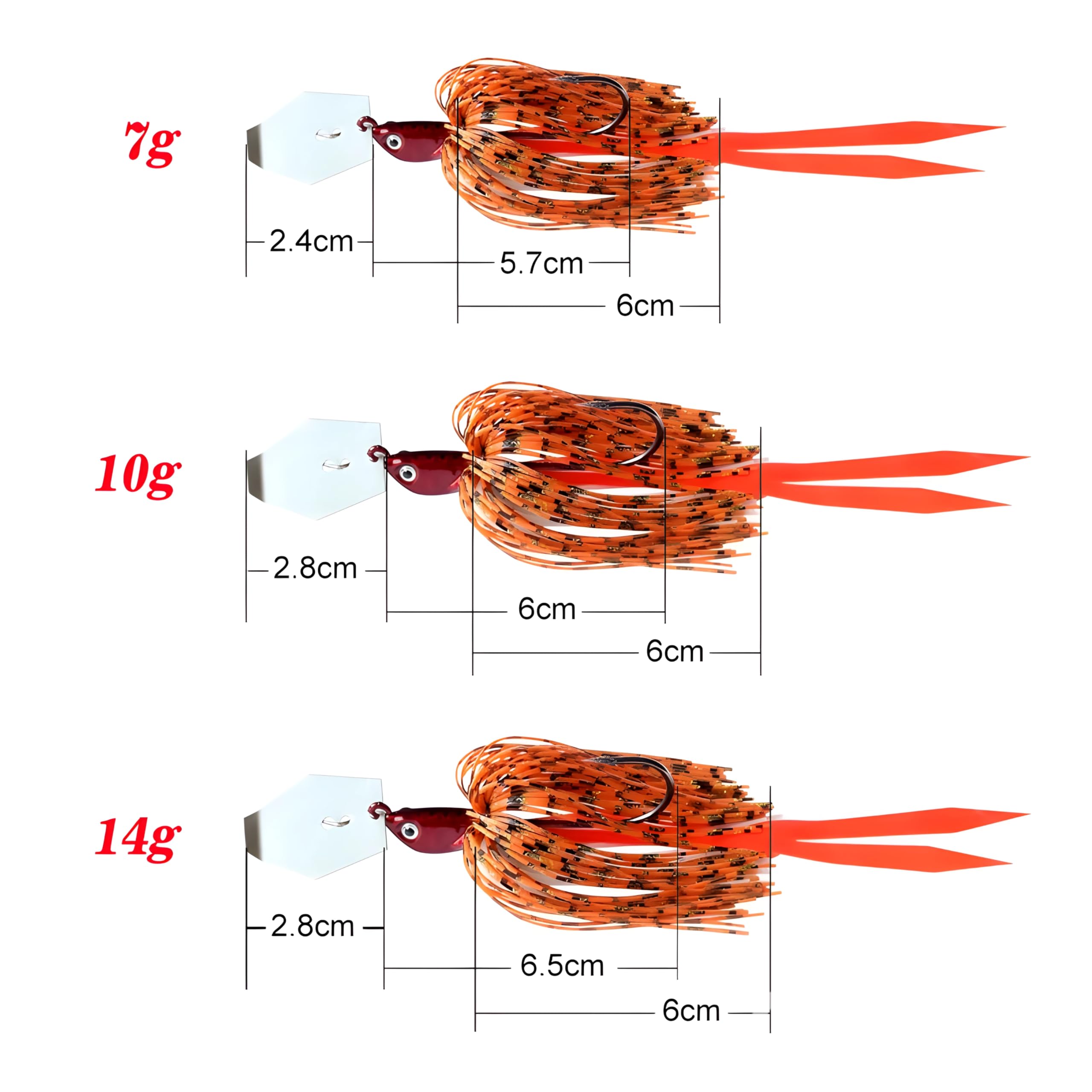 Chatterbait Neuheit 2024 4 Stück 7g 10g 14g wählbar (2X UV-Aktiv) Chatterbait Hecht Köder Spinner Bait Shatter Bait Chatterbaits Hecht Spinnerbait | Shatterbait Chatterbait