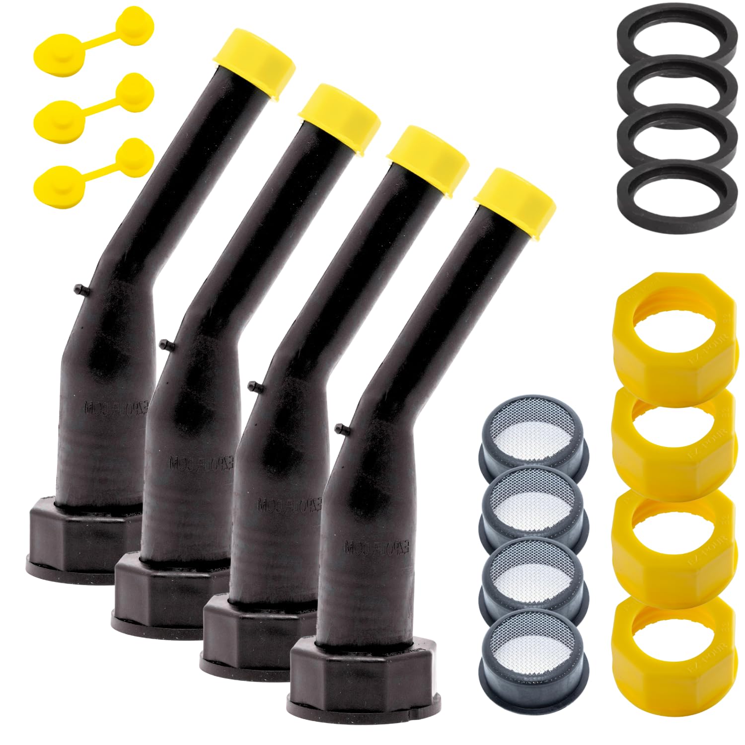 EZ-POUR® Rigid Replacement Spout &amp; Vent Kit, Multi-Purpose Spout, Pack of 4