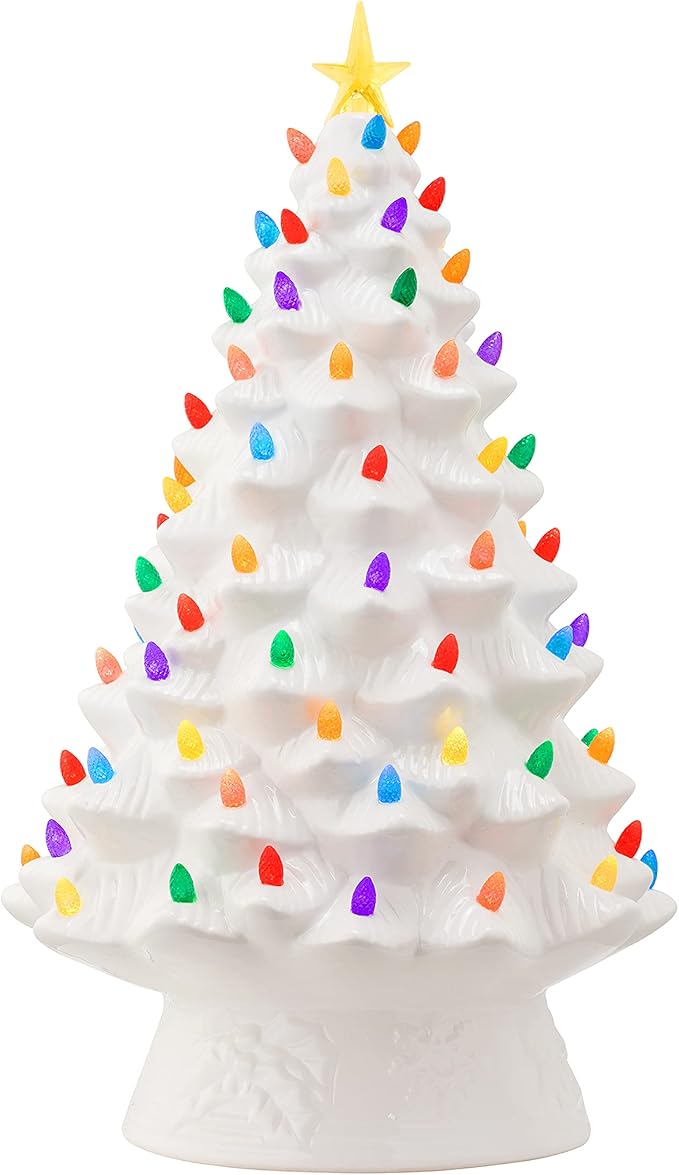 Mr. Christmas Nostalgic Ceramic Christmas Tree with LED