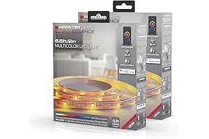 Smart Home Lighting Redefined: Monster 6.5-Ft Multicolor LED Light with Monster Smart App