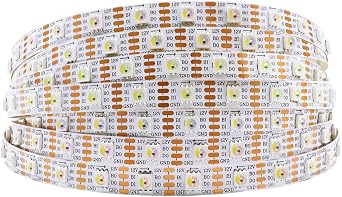 WS2815 RGBW 6000K Individually Addressable LED Strip 12V 60W, 16.4Ft/5M 300LEDs 300Pixels Programmable LED Lights Redundant Signals RGB+6000K IP20, White PCB 16.4Ft 300LEDs
