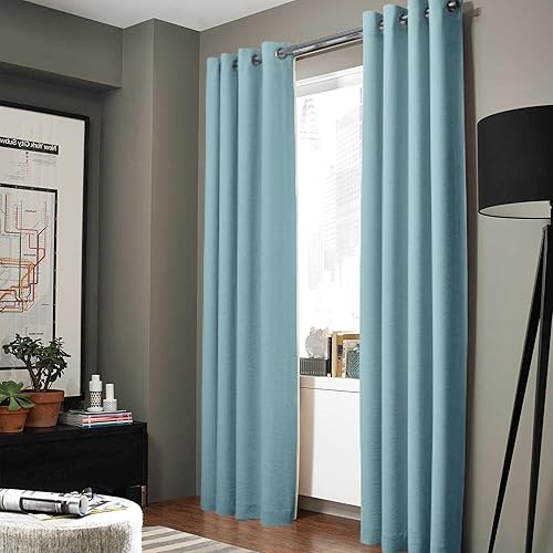 Miniatura 8 de Gorgeous Home Linen (AAA) K92 - Juego de cortinas sólidas para ventana, ojales de bronce, 3 capas, forro de espuma, 100% opacas, tratamiento térmico