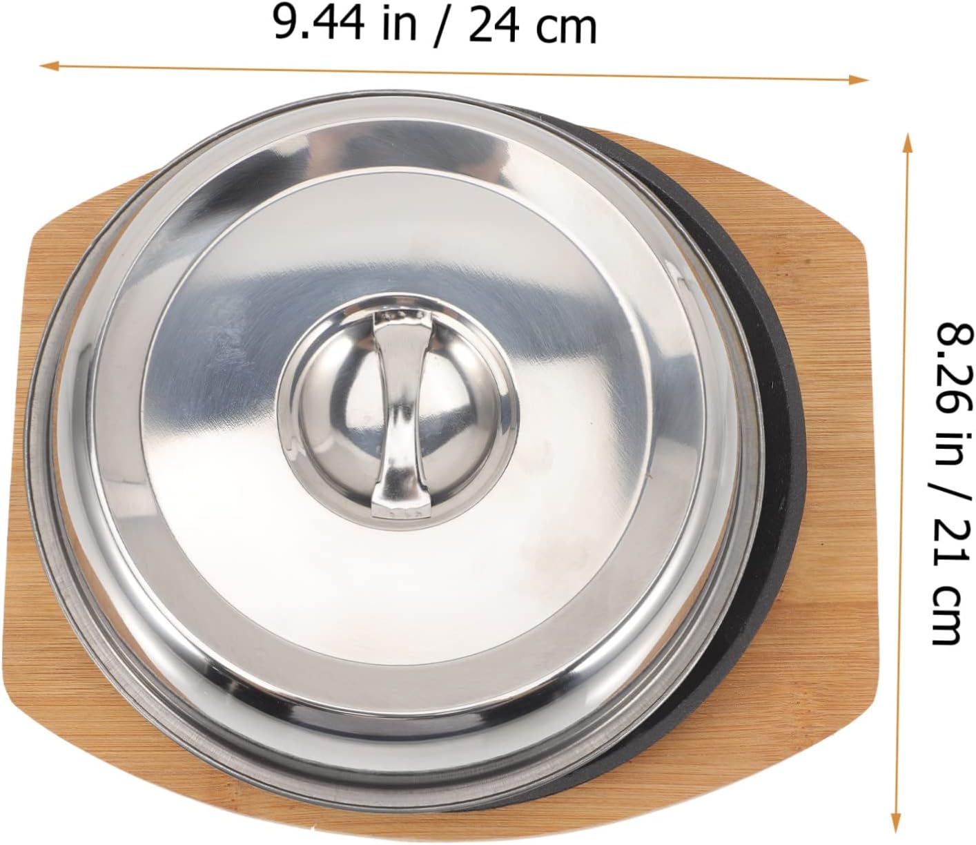 Teppanyaki Grill Nonstick Frying Pan with Lid Versatile for Home Restaurant Use