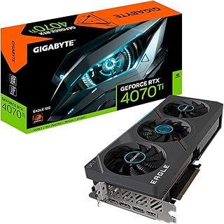 GIGABYTE Placa de vídeo GeForce RTX 4070 Ti Eagle 12G, 3 ventoinhas WINDFORCE, placa de vídeo GDDR6X 192 bits 12GB, GV-N407TEAGLE-12GD