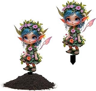 Fairy Garden Stake Decor, 2D Garden Fairy Decoration, Garden Accessories...