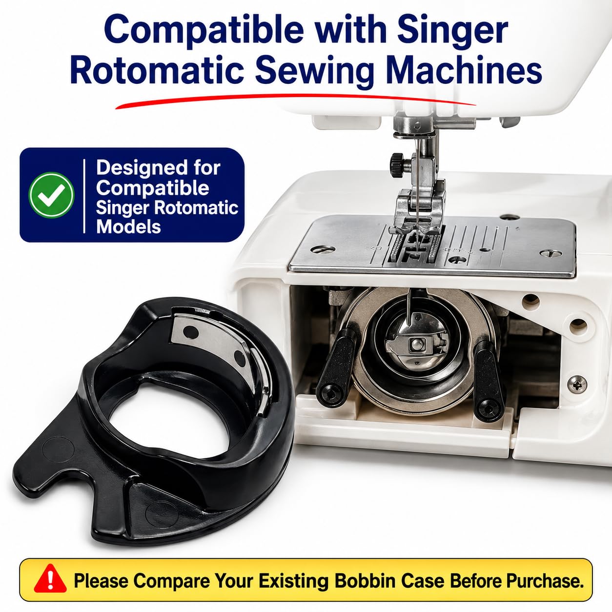 Zenith Bobbin case Black Color for Singer Rotomatic Sewing Machines. Black — Amazon image 5