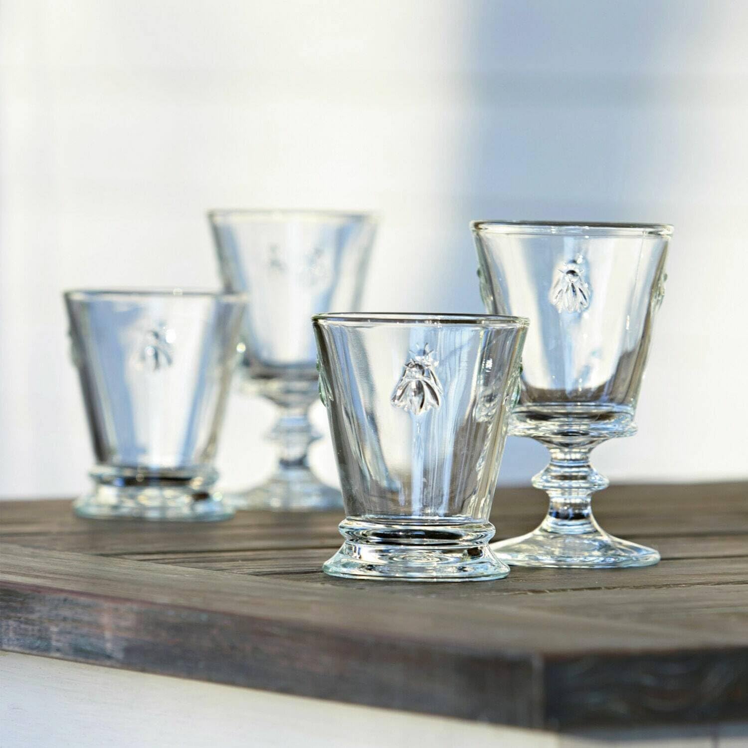 LOBERON Wassergläser 6er Set Abeille, klar | mit Bienenmotiv, La Rochère, robust und spülmaschinenfest, Küchenutensilien, Tischaccessoire, Glas