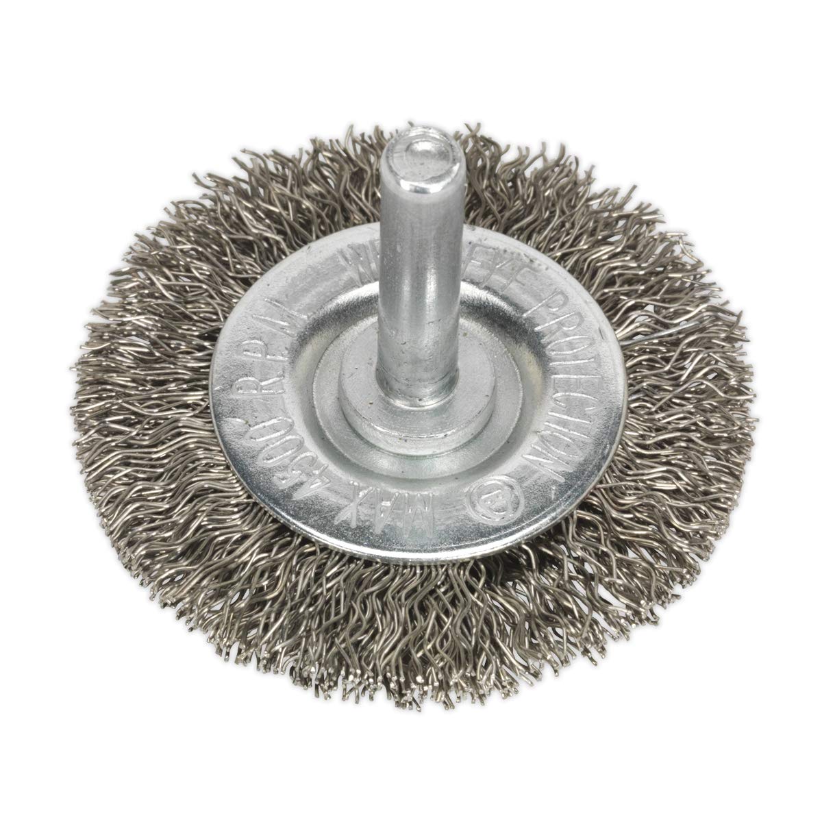 Sealey Flat Wire Brush Stainless Steel 50mm With 6mm Shaft - Part No. SFBS50