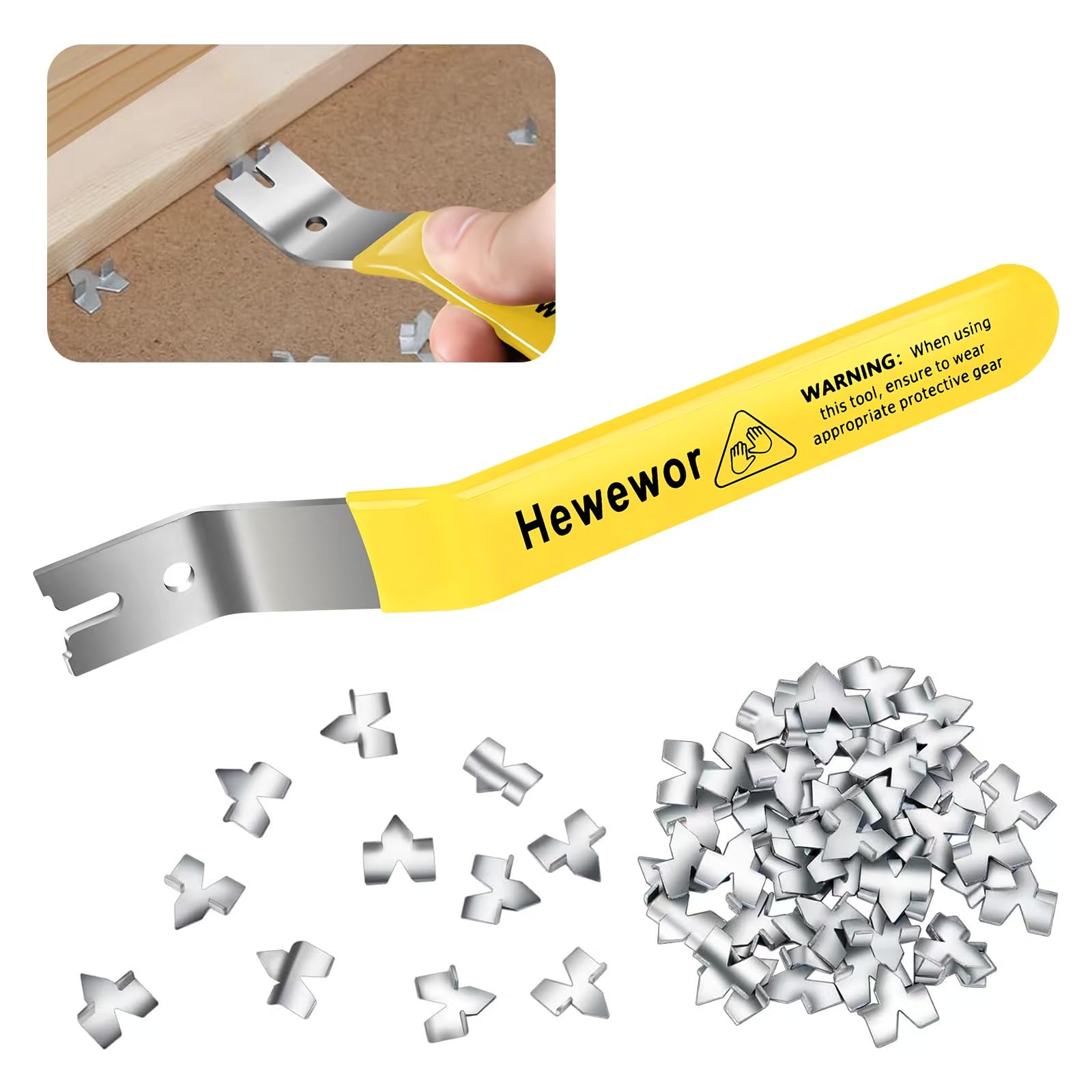 Glazier's Point Driver Tool with 110 Push Points,Glazier Setting Tool and Glazing Push Point Driver Tool for Framing Glass Picture Cross Artwork Mounting & Securing