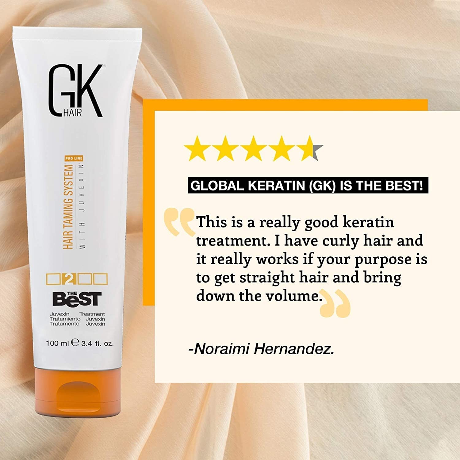 GK HAIR Global Keratin Arganöl Haarserum 50ml - Professionelle Brasilianische Keratinbehandlung 100ml - Komplex-Blowout & Bio-Serum zum Glätten