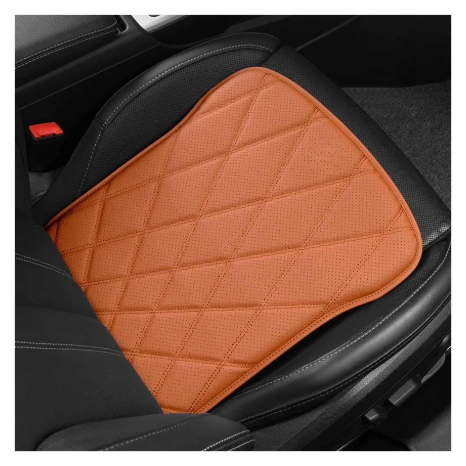 EDXNCVVM Car Breathable Cushion Four Seasons Non-Slip Chair Cushion Comfortable Butt Cushion Car Interior Supplies(Milky)