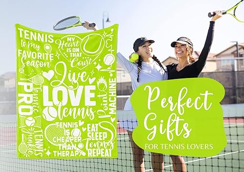 Miniatura 2 de InnoBeta Regalos de tenis manta temática de tenis para hombres, mujeres, niños, niñas y jugadores