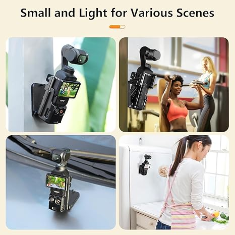 AMAZEAR Magnetic Mount for DJI Osmo Pocket 3, Expansion Adapter for Pocket3, Magnetic Mount with Suction Cup for Desktop, Vertical Surface, 180° Adjustable, Quick Release (Black) - Image 6