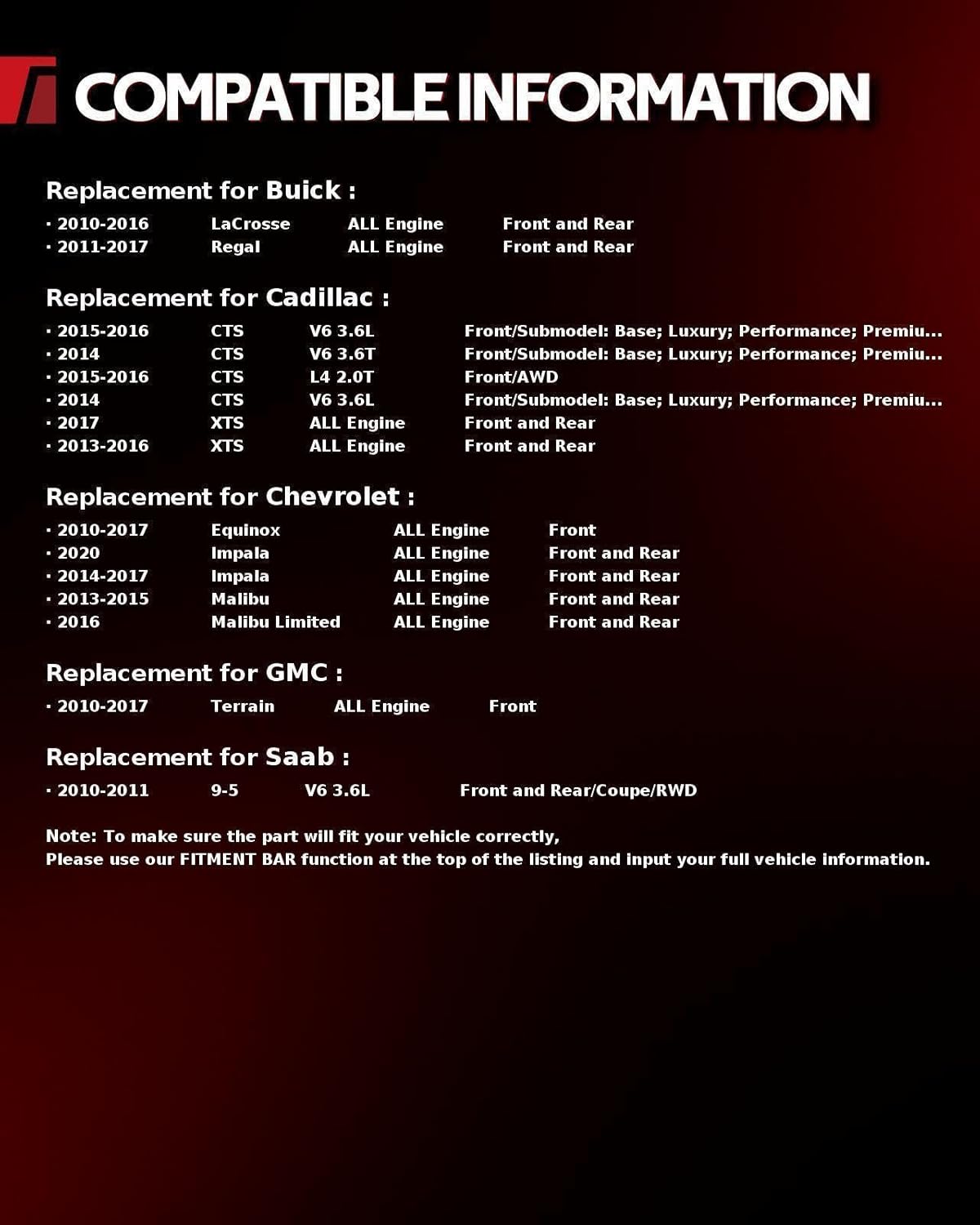 Torchbeam 513288 Front Wheel Bearing & Hub Assembly Fit for 2010-2017 Chevy Equinox, 2010-2017 GMC Terrain, 2013-2015 Chevy Malibu, 14-17 20 Chevy Impala, 10-16 Buick Lacrosse, 5 Lugs