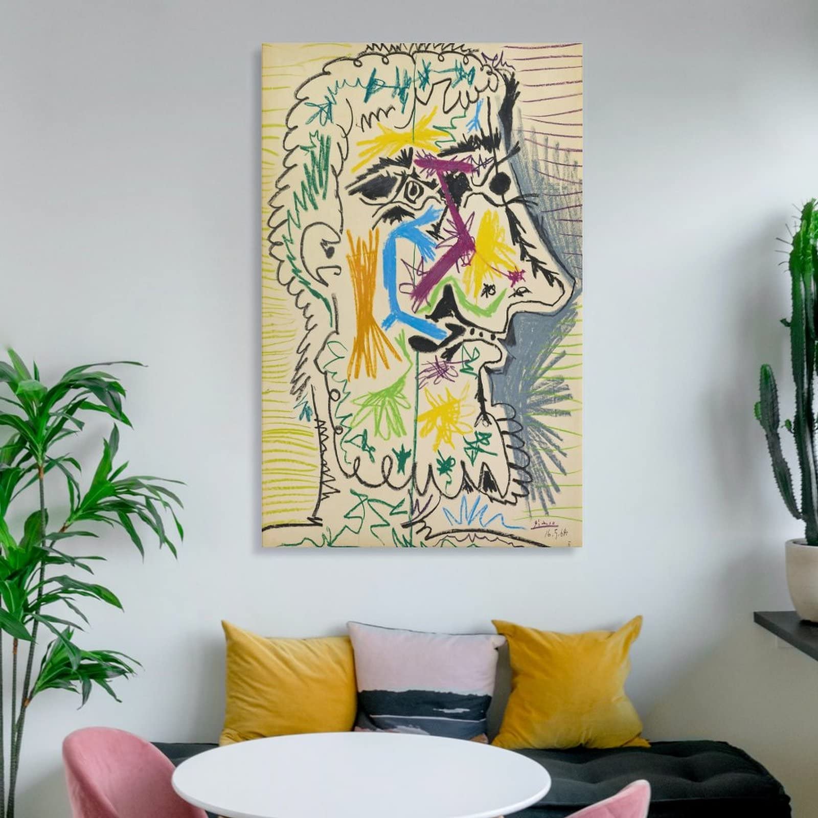 Amazon.co.jp: Pablo Picassoパブロ・ピカソ名画の数々ポスター『ひげ