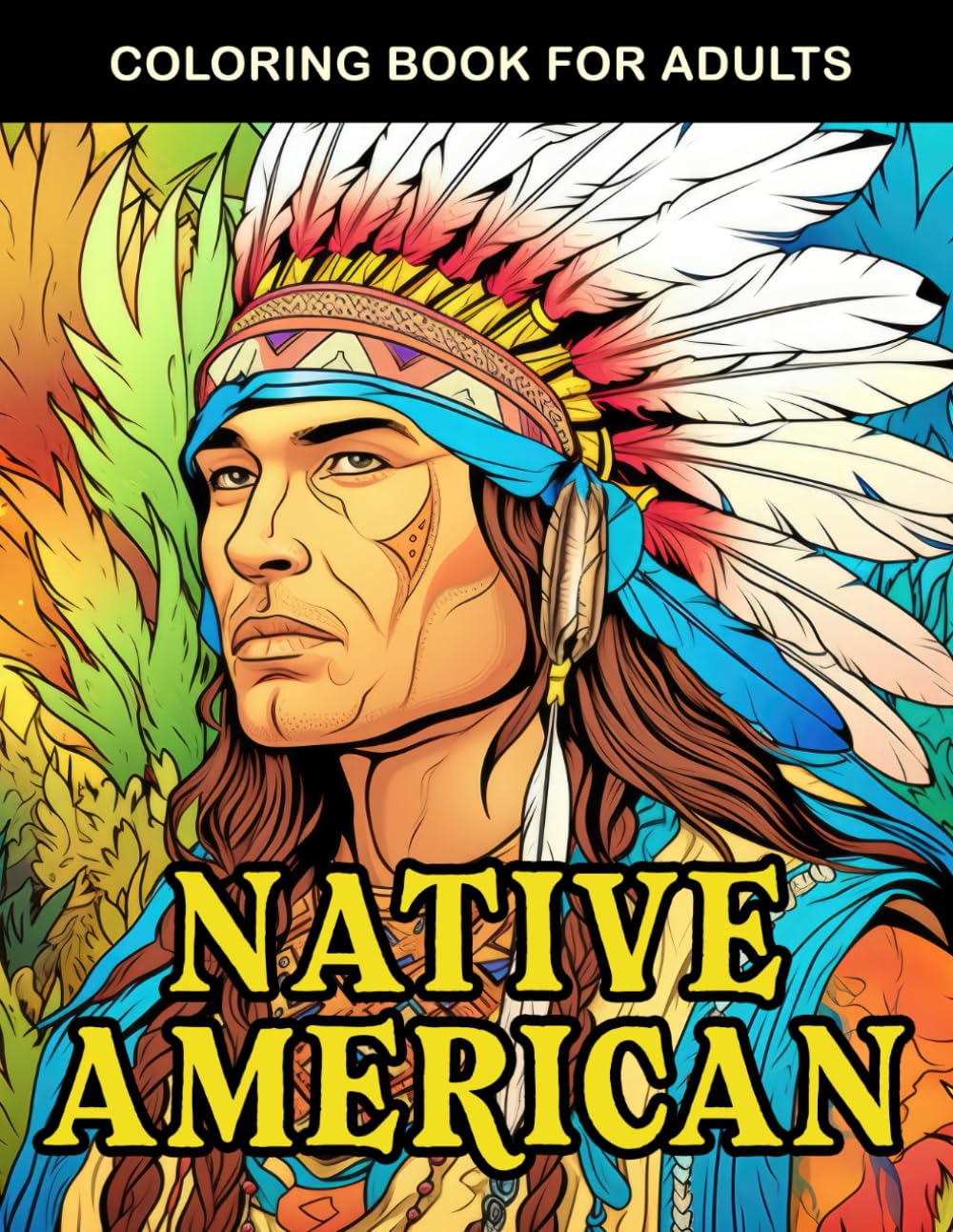 Native American Coloring Book For Adults And Kids: Native American Indian Portrait And Life Coloring Book