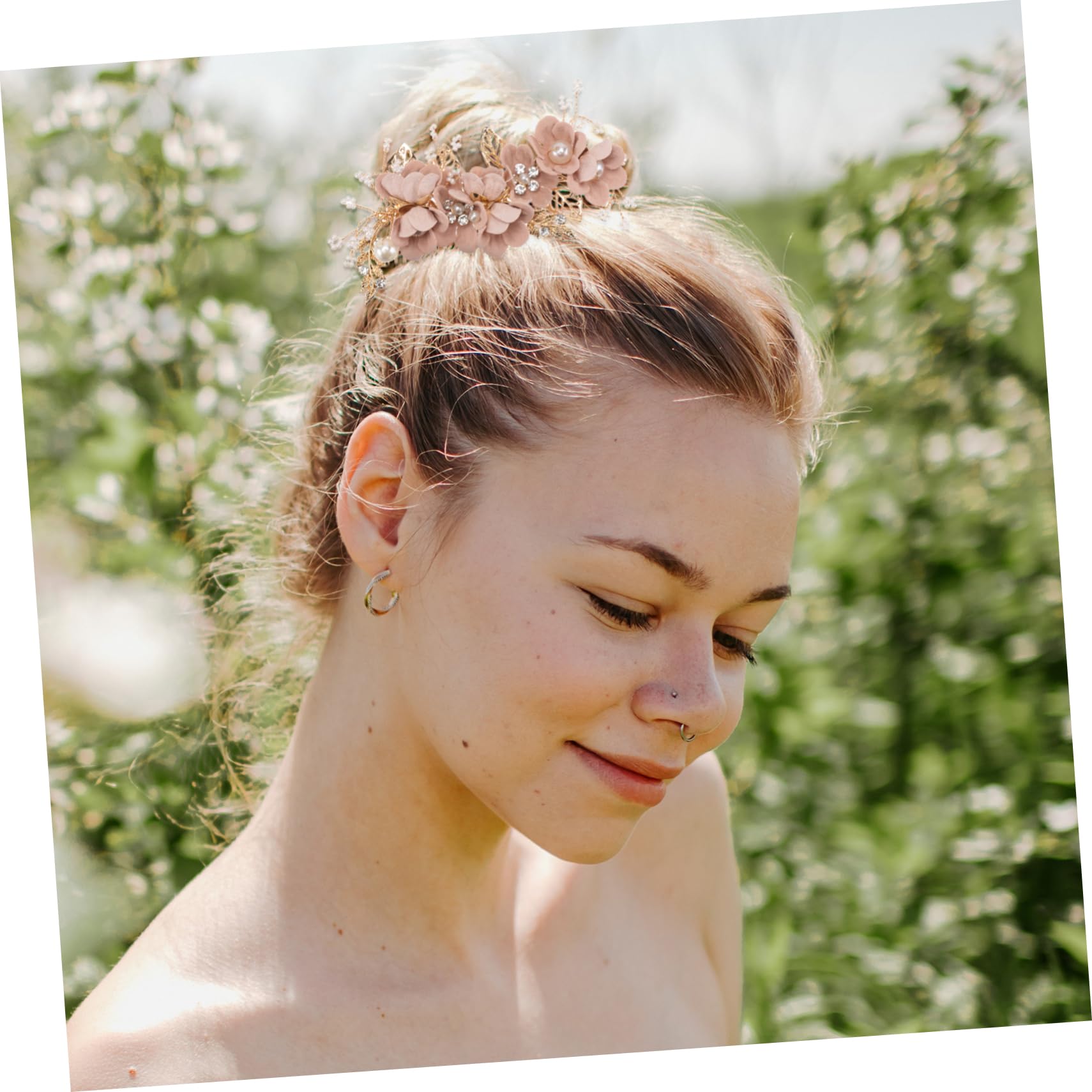 FRCOLOR 9stücke Braut Haarschmuck Mit Wasserstein Blumen Haarspangen Für Hochzeiten Und Besondere Anlässe Eleganter Haarkamm Für Bräute Und Brautjungfern