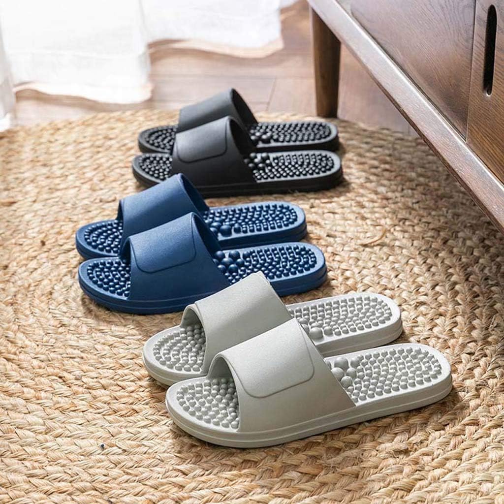 High-Elastic Massage Slippers, Sandals and Slippers Foot Deodorant Health Points | Foot Home Health Barbed Particles Men's Slippers