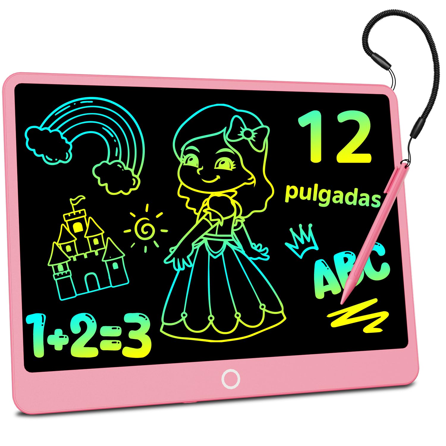 12 Pulgadas Edición Mejorada Tableta de Escritura LCD, Electight Tablero de Dibujo Electrónico Color para Niños con Borrable y Bloqueo, Reutilizable para Hogar, Escuela, Oficina (Azul) — view 8