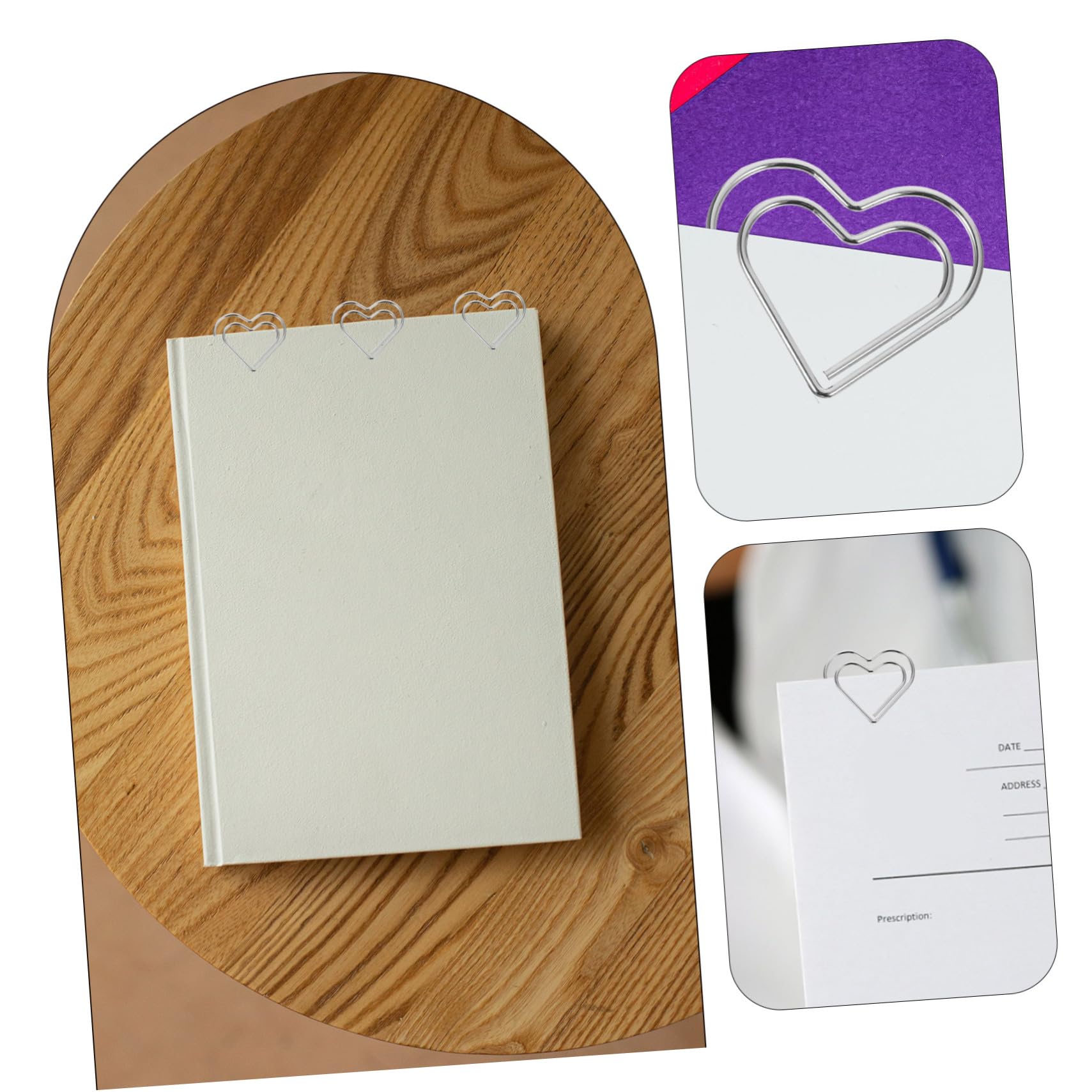 Angoily 4 Set Graffette in Metallo Per Ufficio Scuola Clip Decorative Per Documenti Organizzazione Scrapbooking Accessori Per Carta Silver 100 Pezzi * 4