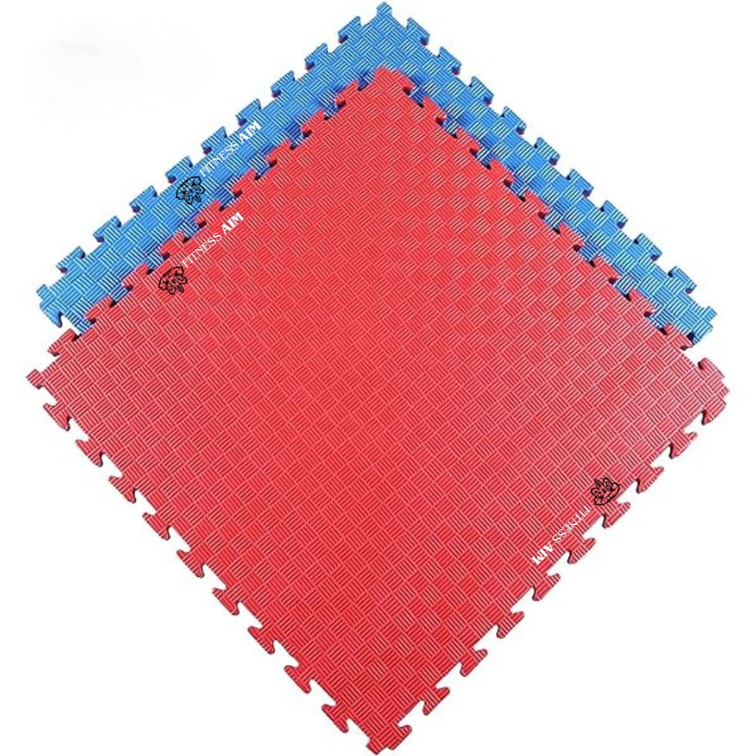 FITNESS AIM EVA Exercise Mat, Interlocking Floor mats, Size (42in X 42in X 35mm), Reversible Gym Floor, Kabaddi, Playing, 