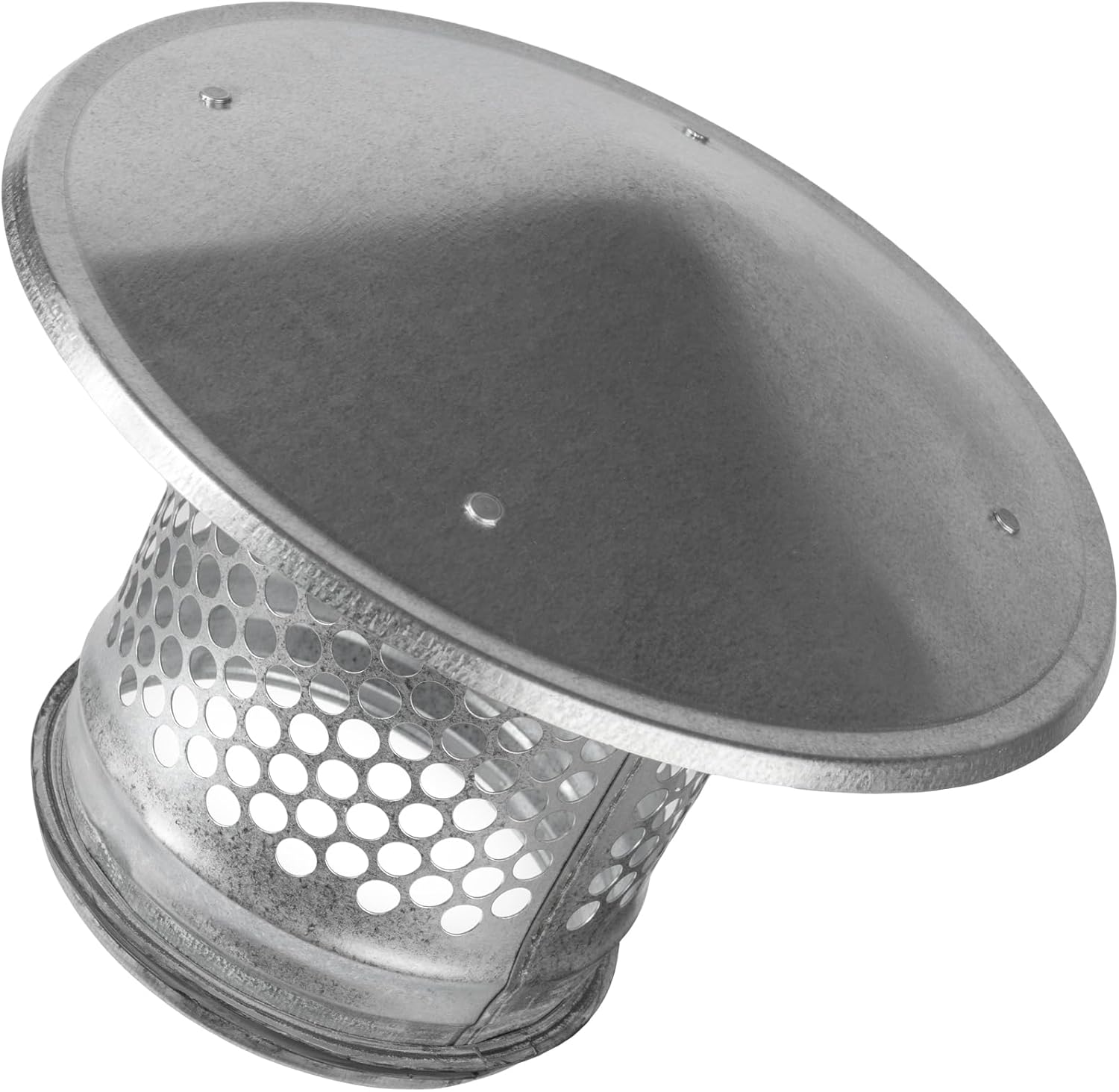 Vent Systems 5" Inch Chimney Cap – Round Galvanized Steel Exhaust Vent Cover with Rubber Gasket – Weather-proof Roof Flue Cap for Fireplace, Furnace, Dryer Vent, Flue Pipe – Outdoor HVAC Ventilation