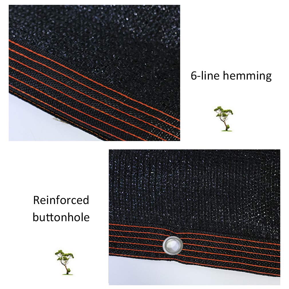 UVResint – Filet en maille 90 % respirant avec œillets pour extérieur, jardin, balcon, cour, toit perméable à l'eau et à l'air, noir, 10 x 10 m