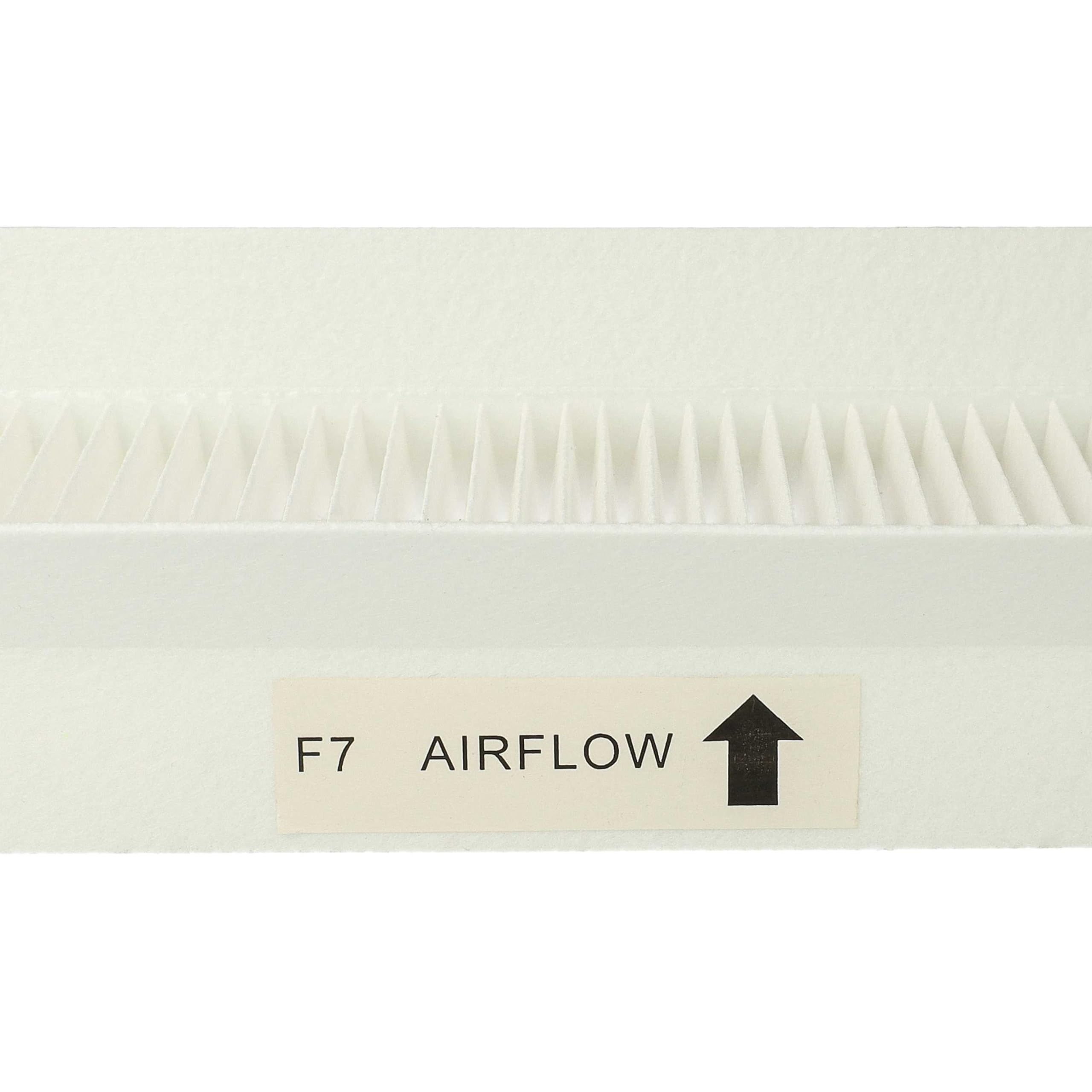 vhbw zestaw filtrów Kompatybilny z Zehnder ComfoAir 180 Enthalpie Jednostka wentylacyjna - G4 / F7 4 szt., 24 x 12 x 5 cm, Biały