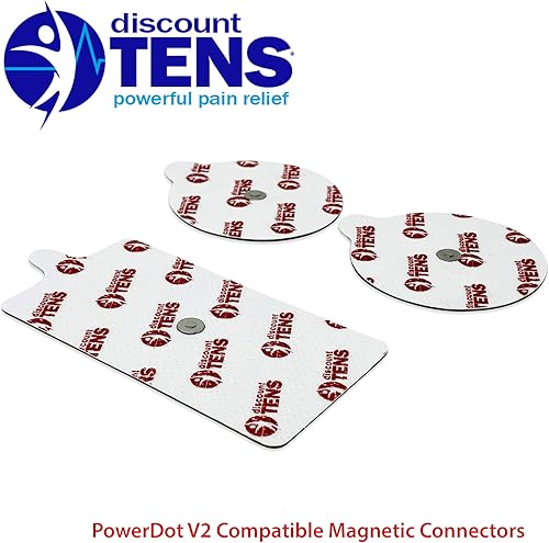 Miniatura 3 de Electrodos compatibles con PowerDot 2.0 con conector magnético. 12 almohadillas de repuesto compatibles con PowerDot 2.0 de primera calidad (versión