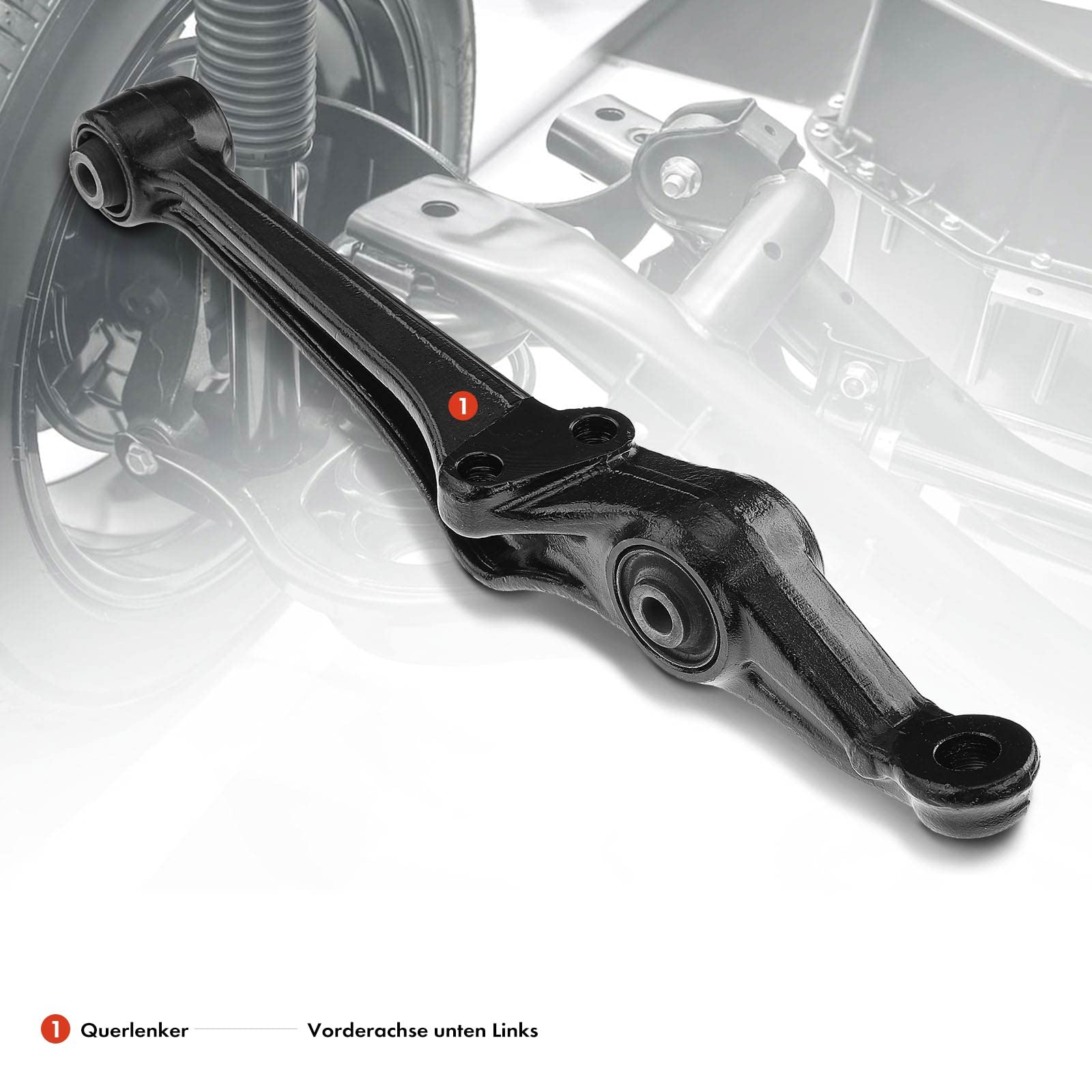 Frankberg Brazo de control inferior izquierdo de la suspensión delantera | Al frente, izquierda, abajo, 51365-S1A-E00; Compatible con: Accord VI CF CG CH CK CL, Accord VI Coupé CG