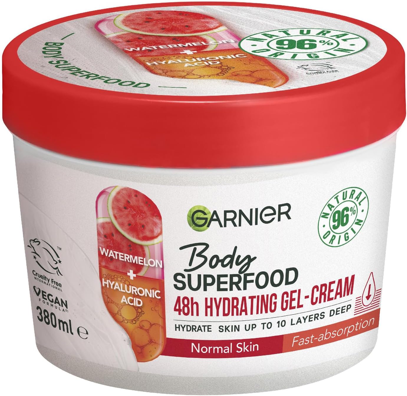 Garnier Body Superfood, Hydrating GelCream for Body, With Watermelon