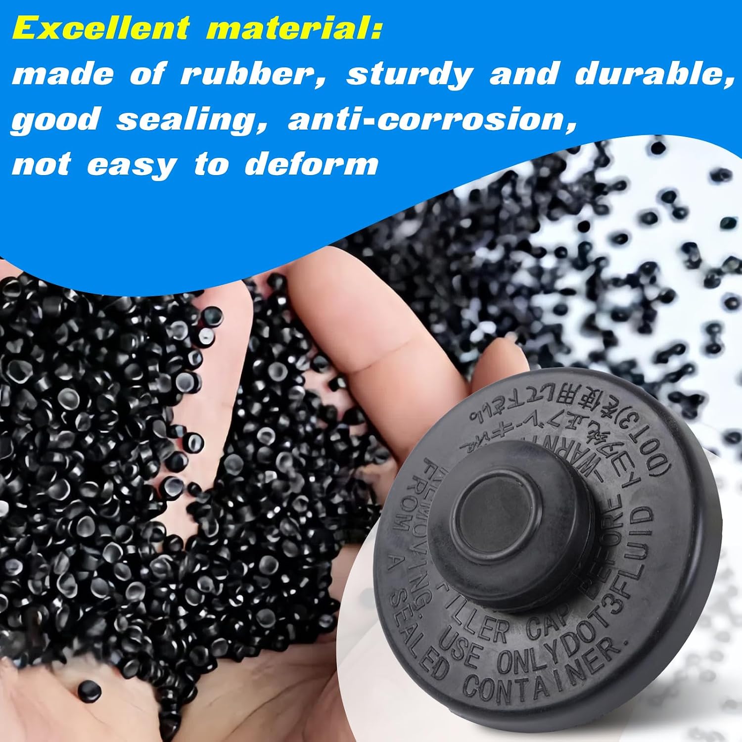 47230-12040 Brake Master Cylinder Fluid Reservoir Cap Fit for Toyota Highlander Camry 4Runner Tacoma Corolla RAV4 Sienna Avalon, Replace for 47230-06010