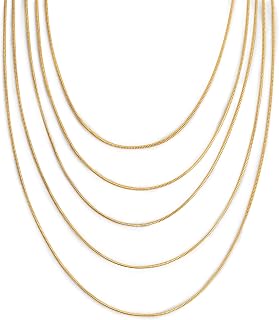 SINGULARU - Cleopatra Halskette. Edelstahl mit 18 Kt Vergoldeter Beschichtung oder Edelstahl. Schmuck für Damen.