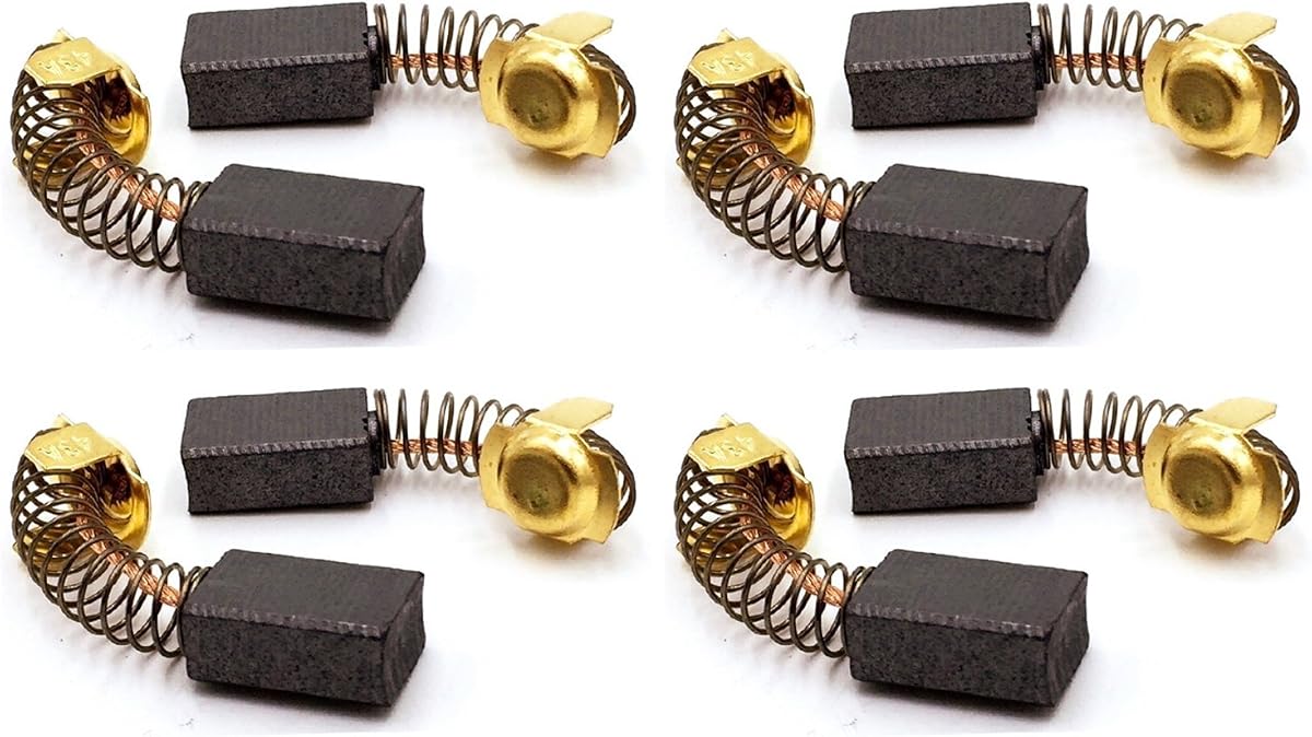 Metabo HPT 999038 Carbon Brush Set (Pair) for Miter Saw C12FSA (4-Pack) | Fits Electric Motor Systems | Copper Graphite Material | Precision Fit | Individual Repair Part | Durable Construction