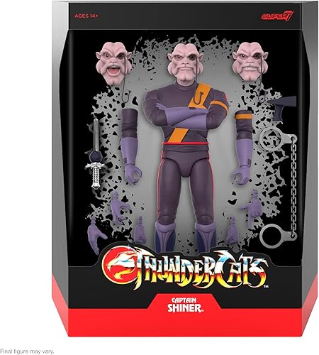 Miniatura 2 de Super7 ULTIMATES! Thundercats Captain Shiner - Figura de acción de Thundercats de 7 pulgadas con accesorios, coleccionables clásicos de dibujos