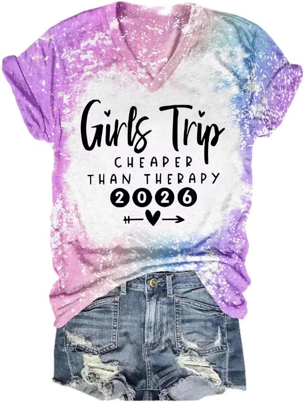 Girls Trip 2026 T Shirt Women Letter Print Vacation Beach Shirts Tee Tops